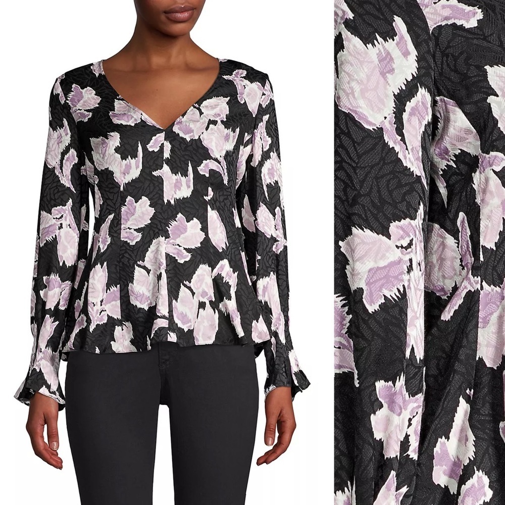 Rebecca Taylor - Ikat Blossom Stretch-Silk Blouse